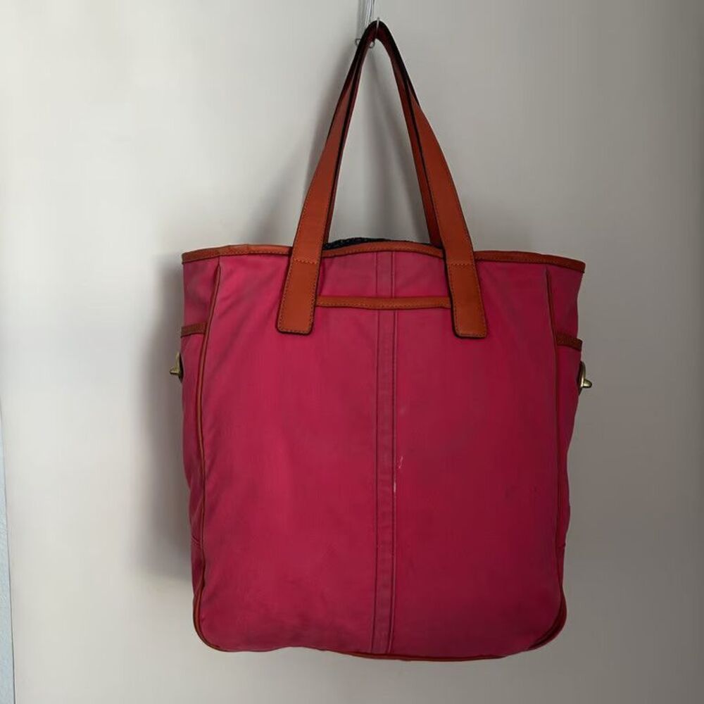 Coach 13379 Bonnie Cashin Tote Bag Pink Canvas Graphic Kisslock Madison Ave - Picture 5 of 14
